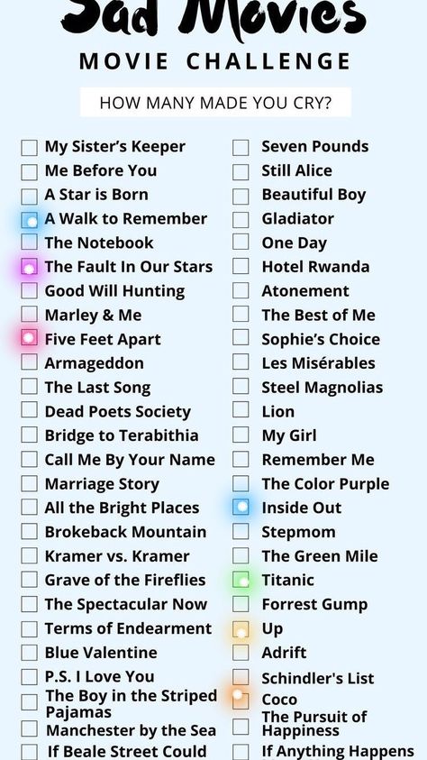 Conversation Starters For Kids, Emotional Movies, My Sisters Keeper, Marley And Me, Movie Hacks, Bridge To Terabithia, Netflix Movies To Watch, Movie To Watch List, Girly Movies