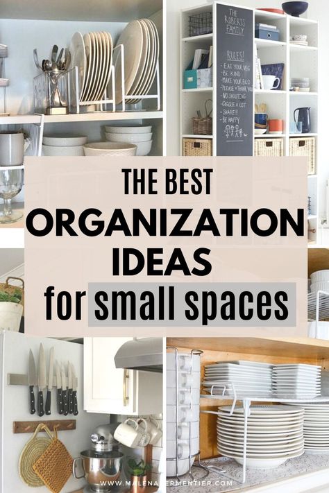 Organization Ideas For Small Spaces, Små Rum Lidt Plads, Small Apartment Organization, Small House Organization, Apartment Storage, Small Apartment Kitchen, Small Kitchen Organization, Studio Studio, Ideas For Small Spaces