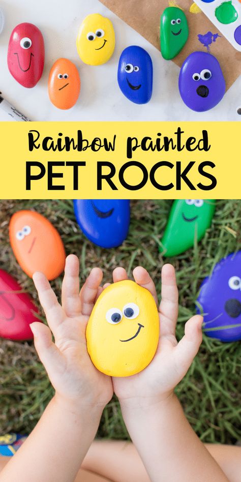 Amaco Obsidian, Pet Rocks Craft, Rocks Crafts, Bright Paint, Rainbow Paint, Painted Rocks Kids, Rainbow Painting, Ideas For Easter Decorations, Painted Rocks Craft