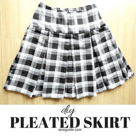 Free Pleated Skirt Pattern, Outfit Ideas Pleated Skirt, Mini Skirt Free Pattern, Box Pleat Skirt Pattern, Skirt Patterns Sewing Free, Tennis Skirt Pattern, Diy Pleated Skirt, Skirt Sewing Pattern Free, Pleated Skirt Diy