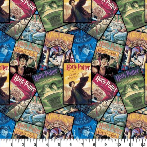 "Find the Harry Potter™ Book Cover Stack Cotton Fabric at Michaels. With a print featuring scattered Harry Potter book covers stacked on top of each other, this bright cotton fabric is sure to be a hit with kids young and old. Use to craft eye-catching quilts, pillows, tote bags, shirts and more! With a print featuring scattered Harry Potter book covers stacked on top of each other, this bright cotton fabric is sure to be a hit with kids young and old. Use to craft eye-catching quilts, pillows, Disney Characters Poster, Posters Harry Potter, Harry Potter Goblet, Harry Potter Book Covers, Harry Potter Fabric, Harry Potter Book, Harry Potte, Craft Eyes, The Sorcerer's Stone