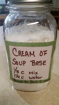 It never fails when I need Cream of Chicken or Cream of Mushroom Soup I never have any on hand. I decided that I would do some digging and find a recipe for a soup base so I could make my own as I… Mushroom Stock Uses, Cream Of Everything Powder, Cream Of Soup Mix Recipe, Easy Cream Cheese Recipes, Homemade Soup Mix, Cream Of, Cream Based Soups, Dry Soup Mix, Homestead Recipes