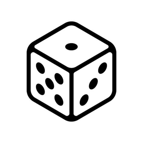 Free vector cartoon dice | Free Vector #Freepik #freevector #pencil-sketch #sketch #drawing #pencil-drawing Dice Clipart Black And White, How To Draw Dice, Dice Doodle, Dice Sketch, Dice Vector, Dice Drawing, Doodles Games, Dice Tattoo, Line Images