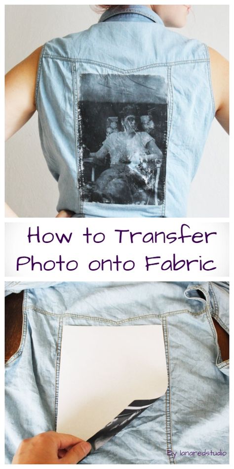 How to Transfer Photo onto Fabric DIY Tutorial How To Print On Denim, Transferring Pictures To Fabric, Using Transfer Paper On Fabric, Tela, How To Transfer A Picture To Fabric, How To Transfer Photo To Fabric, How To Transfer A Picture To A Shirt, Picture Transfer To Fabric, Diy Shirt Transfer