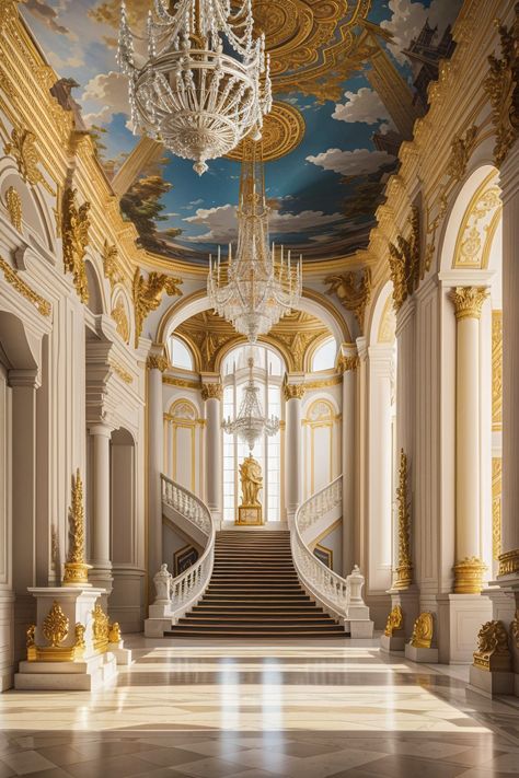 Versailles Palace Interior, Versailles Palace Aesthetic, Royal Palace Background, Palace Of Versailles Aesthetic, Palace Of Versailles Interior, Palaces Interior, Candle Tables, Table Settings For Wedding, Versaille Palace