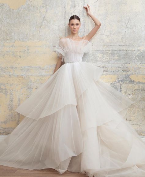 Georges Hobeika, Wedding Gown Inspiration, Ruffle Wedding Dress, Gown Inspiration, Dress Guide, فستان سهرة, Wedding Dress Inspiration, Mode Inspiration, Looks Style