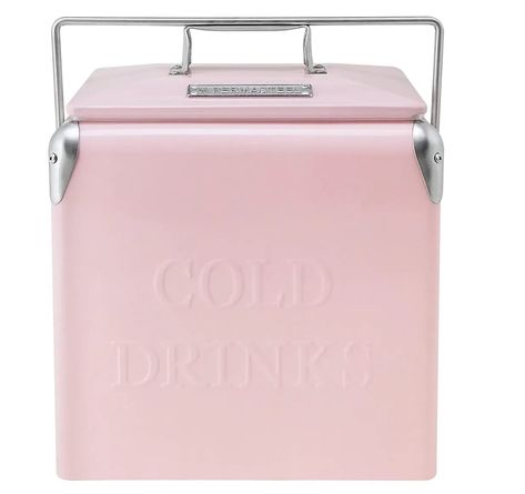 Pink Cooler, Retro Cooler, Patio Cooler, Quick Drinks, Small Cooler, Picnic Cooler, Refreshing Food, Portable Cooler, Ice Chest