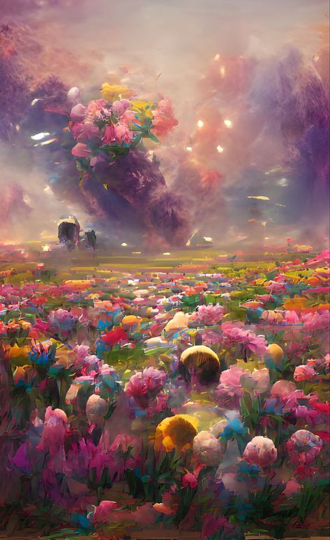 Fantasy Fields, Painting Ideas Creative, Anime Flower, Field Paint, Art Landscapes, Painting Idea, Simple Acrylic Paintings, Fantasy Places, Fantasy Paintings