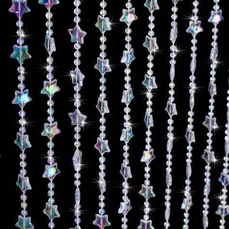 Dorm Room Crafts, Beaded Curtains Doorway, Curtains Colorful, Hanging Room Divider, Crystal Bedroom, Beaded Door Curtains, Door Beads, Crystal Curtains, Beaded Lamps