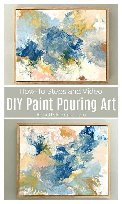 Wall Art Idea, Diy Wall Art Ideas, Cuadros Diy, Acrylic Paint Pouring, Easy Diy Paint, Diy Wand, Mural Floral, Abstract Art Diy, Wall Art Ideas