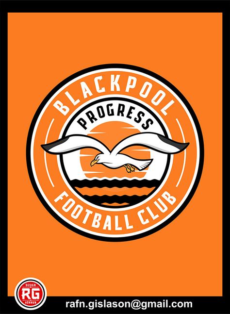 Blackpool FC on Behance Football Badge Design, Logo Bola, Blackpool Fc, Football Badge, Fantasy Logo, Sports Logo Inspiration, Football Logos, Football Team Logos, Soccer Logo