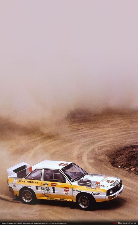 Shattering the Glass Ceiling at 14,119 Feet: Michèle Mouton & Her Record Run at Pike’s Peak 35 Years On - Audi Club North America Group B Rally Aesthetic, Group B Rally Wallpaper, Rally Photography, Colorado In The Summer, Rally Car Racing, Cool Car Pictures, Racing Posters, Racing Photos, Rally Racing