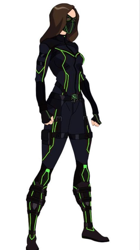 Superhero Outfits Design, Scifi Outfit, Sci Fi Outfits, Green Superhero, Sci Fi Outfit, Superhero Costumes Female, Spy Outfit, Sci Fi Clothing, Superhero Suits