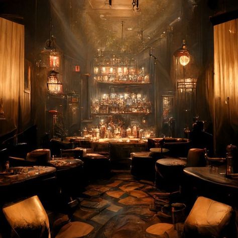 Underground Speakeasy Aesthetic, 1920s Speakeasy Bar, Old Hollywood Speakeasy, Vintage Speakeasy Bar, 1920 Bar Decor, Bar Astethic Vintage, 1940s Bar Aesthetic, Fantasy Bar Aesthetic, 1950s Speakeasy