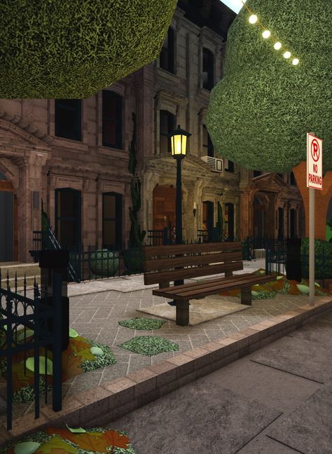 Helloween Wallpaper, House Ideas Exterior, Bloxburg House Ideas 2 Floor, Roblox Image Ids, Fall City, Story Layout, New York Buildings, Apartment Exterior, Small House Layout