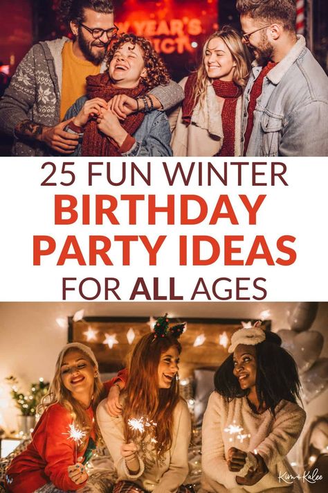 These Winter birthday party ideas are sure to be a good time! We've included ideas for guests of all ages -- so no Winter babies are left out! #winterbirthday #winterparty Cozy Winter Party Ideas, Sweet 16 Party Ideas December, Birthday Party Ideas In The Winter, Birthday Ideas For Winter Birthdays, Bday At Home Party Ideas, Sweet 16 Party Ideas In December, December 30th Birthday, Birthday Party Ideas During Winter, Winter Birthday Activities For Adults