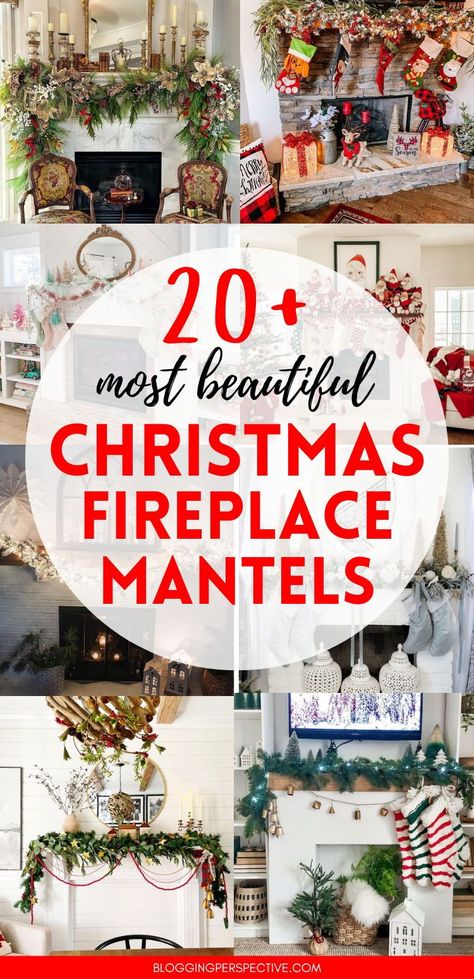 Achieve the ultimate festive look with these epic Christmas mantel decorating ideas. From lush greenery to twinkling lights, these Christmas fireplace decorations are sure to create a magical ambiance. Explore Christmas mantle ideas that blend tradition and creativity. Check out these Christmas fireplace mantel decorating ideas on the website for an unforgettable holiday season! Classy Christmas Mantle, Fireplace Hearth Christmas Decor, Diy Christmas Fireplace Decorations, Mantle Decorating Ideas For Christmas, Amazing Christmas Decorations, Christmas Mantle Ideas Fireplaces, Christmas Decorating Ideas 2023, Christmas Mantel Decorations Fireplaces, Christmas Mantel Decorations Ideas