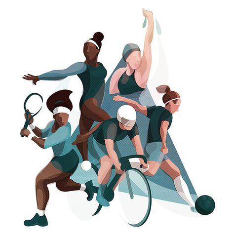 Illustration styles: definition and examples of this art [Must Read] Olympic Poster Design, Sports Illustrations Art, Sports Illustrations Design, Health Illustration, Sports Drawings, Olympic Swimming, 강아지 그림, Sport Illustration, Sport Art