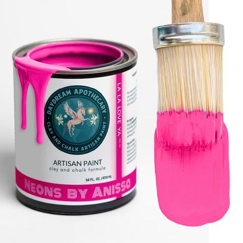 Pink Chalk Paint, Best Chalk Paint, Pink Paint Colors, Decoupage Decor, Pink Chalk, Clay Paint, Paint Companies, Pink Paint, Fusion Mineral Paint