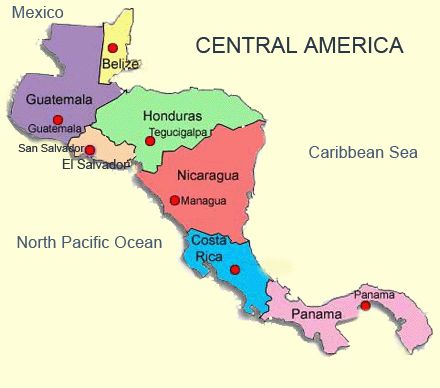 Central America Central And South America Map, El Salvador Map, Map Of Central America, Honduras Map, Africa Mission Trip, Central America Map, Landscapes Architecture, Nicaragua Managua, World Map Continents