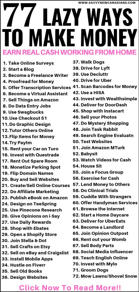 Looking for legit work from home jobs to make money? Here's a quick list of stay at home jobs that pay up to $5,000 per month. No previous experience required! #workfromhome #workfromhomejobs #sidehustles #moneymakingideas #makeextracash #makemoneyonline Most Paid Jobs, Free Lancer Ideas, Envelope Stuffing Jobs Legit, Best Online Jobs At Home, 10k A Month Income Aesthetic, Cool Jobs, Job List, Jobs List, Jobs In Canada