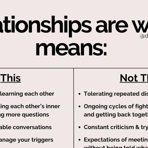 Dr. Elizabeth Fedrick on Instagram: "Bottom line… Relationships are work. 
⁠
But unfortunately, this phrase can be really confusing at times and is even often misused to excuse, justify, and condone toxic behaviors and relationships. ⁠
⁠
Like come on… anyone who has been in a committed relationship knows relationships absolutely do take work. ⁠😵‍💫
⁠
But, that hard work is supposed to be mutual… a team effort to support and care for each other, while still honoring your own individual needs, desires, and boundaries.
⁠
This work does not involve power imbalances, tolerating a lack of mutual respect or boundaries, allowing for repeated hurtful behavior, and so on. 
⁠
Relationships will never be effortless… but the right ones will be worth the effort. ♥️
.
.
.
#evolvecounseling #gilbertaz #r Healthy Relationships, Committed Relationship, Mutual Respect, Team Effort, Healthy Relationship Advice, Healthy Relationship, Hard Work, Relationship Advice, Counseling