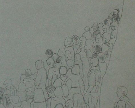 Drawing People in Crowds or Smaller Groups People In A Crowd Drawing, Drawing Of A Crowd Of People, Group Of People Walking Drawing, Crowd Of People Drawing Reference, People In Background Drawing, Crowd People Drawing, How To Draw A Crowd Of People, How To Draw Crowds Of People, Crowd Drawing Reference