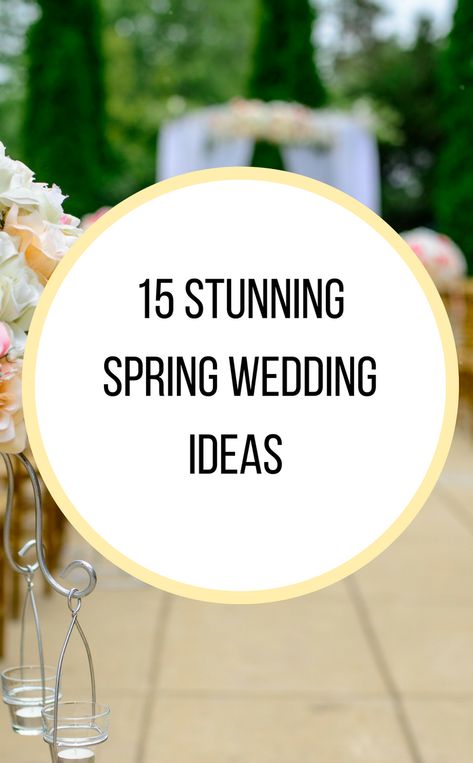 Do you dream of having the perfect Spring wedding? To get your imagination going, we have provided our favorite Spring wedding ideas from the spring wedding decorations, to the spring wedding cakes. Everything is sure to be a hit if you follow our tips! May Wedding Decor Ideas, Simple Outdoor Spring Wedding, Spring May Wedding, Colorful Spring Wedding Centerpieces, March Wedding Decoration Ideas, Inexpensive Wedding Flowers Spring, March Wedding Decorations, Rustic Spring Wedding Centerpieces, Wedding Spring Ideas