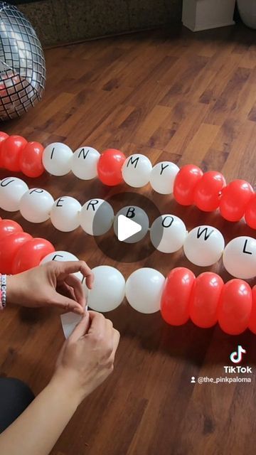 NW Arkansas Balloon Installations on Instagram: "I didn't have red link-loons so I improvised. I actually like the look of this better than using all link-loons because it's mimics the shape of real beads. 🎀 Accessories make a huge difference. When you order a Balloon Garland from us we will find, create, or build you the prefect accessories to make your event PoP! ❤️ Call,text, or DM when you're ready to get started!🎈 479-222-1915  🎀 We'll Make Your Party PoP" Balloon Bead Garland, Balloon Beads Diy, Linking Balloons Garland, Link Balloon Wall, Link A Loon Balloon Decor, Balloon Link Garland, Balloon Chain Diy, Link Balloons Decoration, Balloon Beads