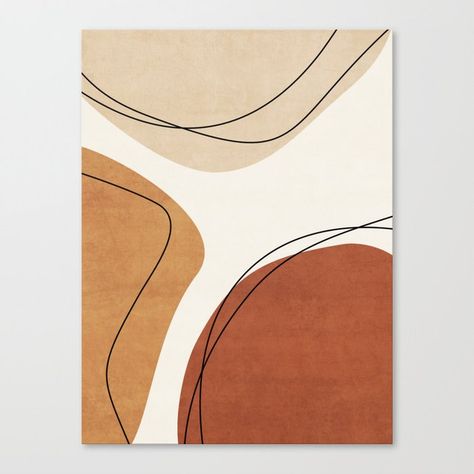 Tela, Simple Abstract Wall Art, Neutral Canvas Art Diy, Minimalist Painting Diy, Easy Paintings Abstract, Pinturas Minimalistas Ideas, Neutral Painting Ideas, Diy Boho Painting Canvases, Neutral Canvas Painting