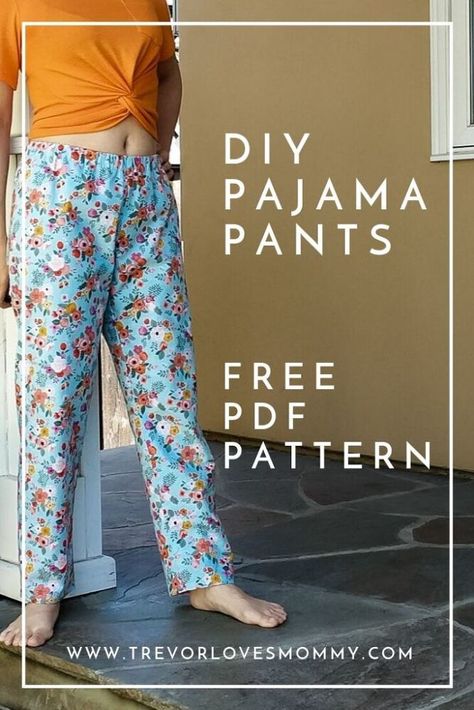 Pajama Pants Sewing, Pajama Pants Pattern Free, Pajama Pants Pattern, Pants Pattern Free, Pajamas Pattern, Women's Pajama Pants, Pijamas Women, Free Pdf Sewing Patterns, Unisex Pajamas