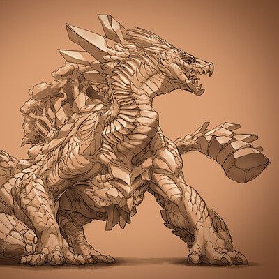 Stone Dragon Art, Ooze Dragon, Earth Dragon Art, Dragon Meditation, Sand Dragon, Rock Dragon, Worldbuilding Inspiration, Elemento Terra, Earth Dragon