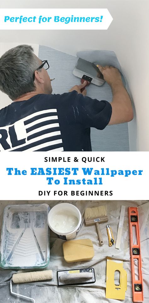 Removable Peel And Stick Wallpaper, Wallpaper Installation Diy, Easiest Wallpaper To Apply, Diy Wall Papering, How To Hang Wallpaper With Paste, How To Apply Wallpaper Diy, Applying Wallpaper To Textured Walls, Paste The Wall Wallpaper, Easy Wallpaper Application