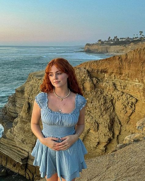 FAI :) on Instagram: "If I ever leave the coast please know an alien has invaded my body because IM NEVER LEAVING" Hair, Red Hair, Redheads, Faith Collins, Annabel Lee, I Love Redheads, Music Mix, The Coast, Short Sleeve Dresses