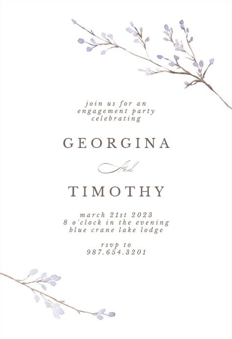 Engagement Party Invitations Template, Engagement Party Invitation Cards, Summer Engagement Party, Engagement Party Planning, Garden Party Invitations, Engagement Invitation Cards, Engagement Invitation Template, Minimalist Invitation, Ring Exchange