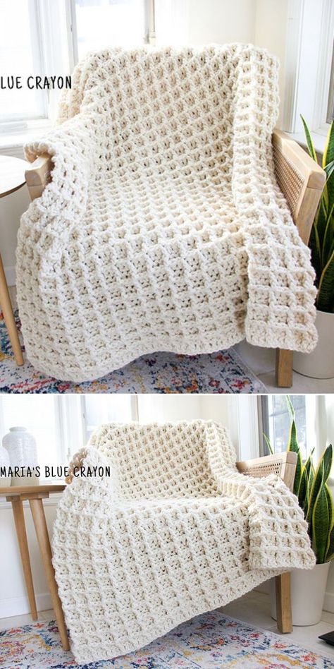 Super Chunky Neutral Crochet Blankets – 1001 Patterns Super Bulky Crochet Blanket Pattern, Super Bulky Crochet Blanket, Motifs Afghans, Bulky Yarn Patterns, Modern Haken, Bulky Yarn Crochet, Chunky Yarn Crochet, Chunky Crochet Blanket Pattern, Christmas Crochet Blanket