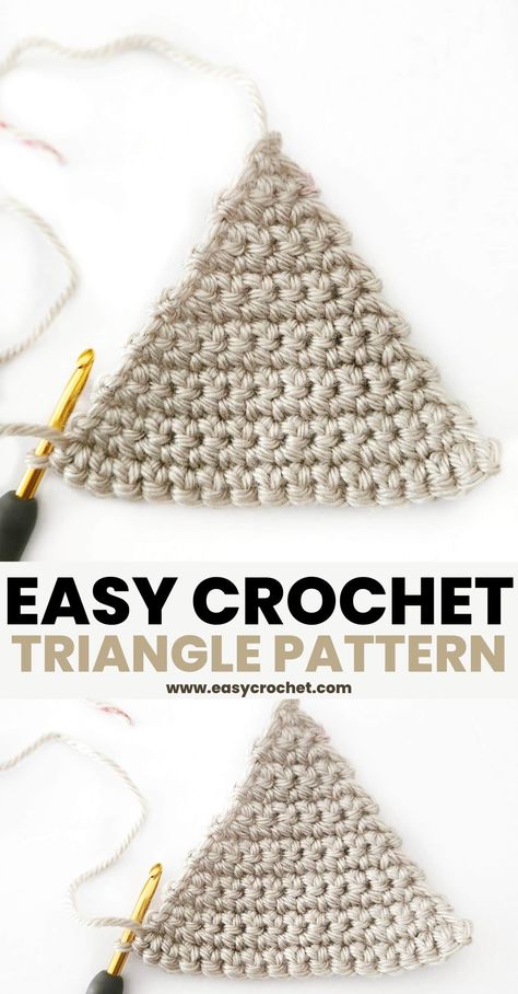 Amigurumi Patterns, Crochet Triangle Pattern, Crochet Decrease, Crochet Abbreviations, Crochet Motif Patterns, Crochet Triangle, Crochet Buttons, Manta Crochet, Quick Crochet