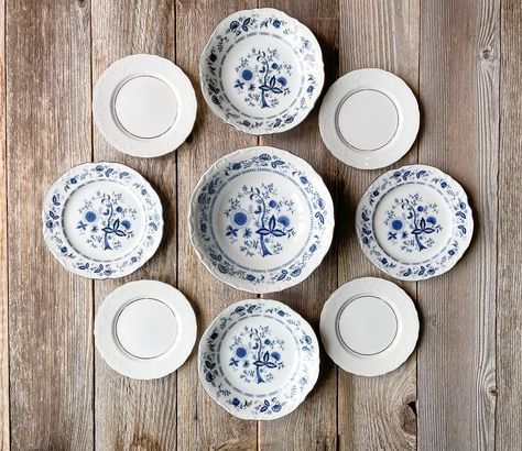 Wall Plate Display, Blue Plate Wall, Plates On Wall In Dining Room, Antique Plates On Wall, Decorative Plates On Wall, Blue And White Plates On Wall, Blue And White Plate Wall, Plate Display Wall, Blue Plates Wall