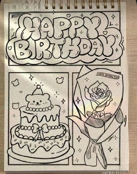 Easy Graffiti Drawings, Happy Birthday Drawings, English Pointer, Birthday Card Drawing, The Sweetest Thing, Family Dog, Easy Drawings Sketches, Easy Doodles Drawings, Sweetest Thing