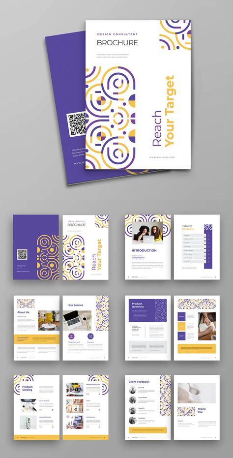 Modern Brochure Template EPS, INDD - 12 custom pages Brand Brochure Layout, Creative Layouts Design, Brochure Flyer Design, Graphic Brochure Design, Conference Brochure Design, Conference Booklet Design, Brochure Ideas Design, One Page Brochure Design, Modern Brochure Design Creative