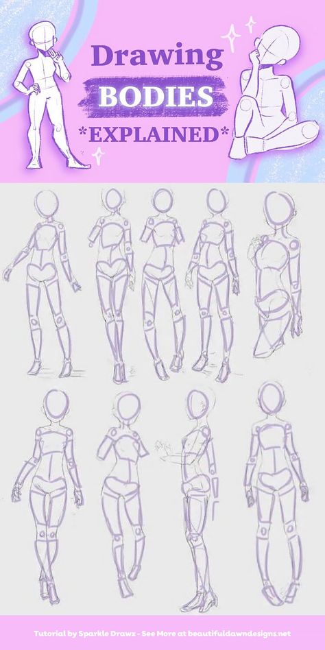 Human Figures, Body Type Drawing, Human Body Drawing, Body Shape Drawing, Body Tutorial, Drawing Realistic, Human Body Anatomy, Human Anatomy Drawing, Body Drawing Tutorial