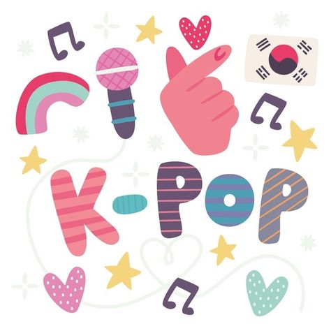 Kpop Lettering, Music Lettering, Cool Mullets, I Love Kpop, Crimping Iron, Music Letters, Kpop Random, Heart Illustration, Kpop Wallpapers