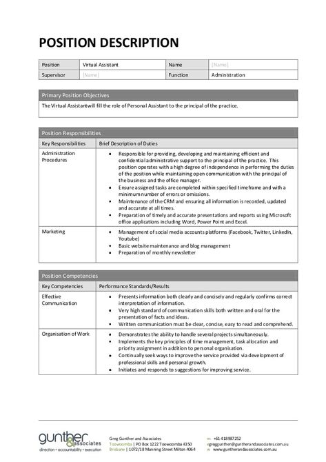 Sample Virtual Assistant Job Description Executive Assistant Job Description, Accounting Assistant, Job Analysis, Health Care Assistant, Admin Assistant, Job Description Template, Job Application Form, Virtual Assistant Jobs, Administrative Assistant