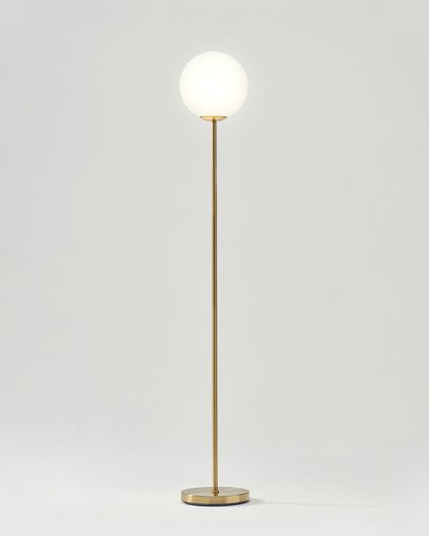 Contemporary Floor Lamps | Free Shipping | Shop Brightech Minimalistic Lamp, Sphere Floor Lamp, Glass Light Covers, Brass Globe, Globe Floor Lamp, Glazed Glass, Effortless Beauty, Contemporary Floor Lamps, Led Floor