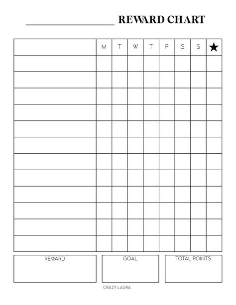 Teach your kids organization and responsibility with these free reward chart printable pdf sheets that come with two different versions! Free Reward Chart Printable, Printable Reward Chart Free, Reward Chart Template Free Printables, Printable Charts Templates, Reward Chart Printable Free, Printable Organization Sheets, Free Printable Reward Chart, Free Reward Chart, Sticker Reward Chart