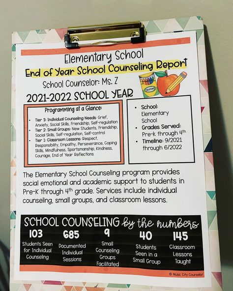 Ms. Z on Instagram: “Working on your end of the year school counseling report? Check out this editable template from @musiccitycounselor 🤩 ~An easy way to…” School Counselor Classroom Decor, School Counselor Office Ideas, Counseling Classroom Decor, Middle School Counseling Office, Elementary School Counselor Office, School Counselor Classroom, Counseling Corner, Elementary School Counseling Lessons, Classroom 2023