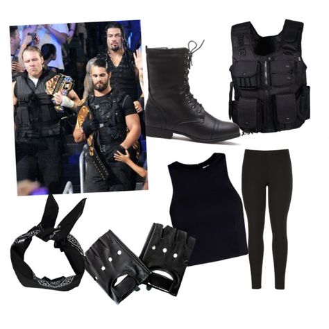 ring side with the shield Polyvore Outfits, Shield Outfit, Wwe Shield, Wrestling Outfits, Wwe Outfits, Hip Style, The Shield, Military Art, Character Outfits
