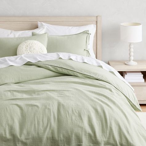 Light Green Bedding, Mint Green Bedding, Sage Bedding, Green Bed Sheets, Sage Bedroom, Boys Bedding Sets, Sage Green Bedroom, Green Comforter, Chunky Knit Pillow