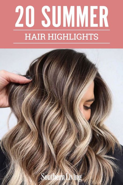 It's time for a fresh new set of summer highlights that let us live our best sun-kissed lives, even when we’re far from the shores. Get to scrolling, pinning, and swooning—these are the most stunning summer highlights to inspire your best look yet. #summerhair #highlightideas #haircolor #summerhairideas #southernliving Balayage, Brown Hair Blonde Highlights Balayage Sun Kissed, Womens Highlights For Brown Hair, Dark Brown Hair With Highlights Blonde Summer Colors, Long Hair Brunette Highlights, Brunette Summer Hair 2023 Highlights, Cool Highlights On Brown Hair, Summer Highlights For Light Brown Hair, Summer Hair Highlights For Brunettes Sun Kissed