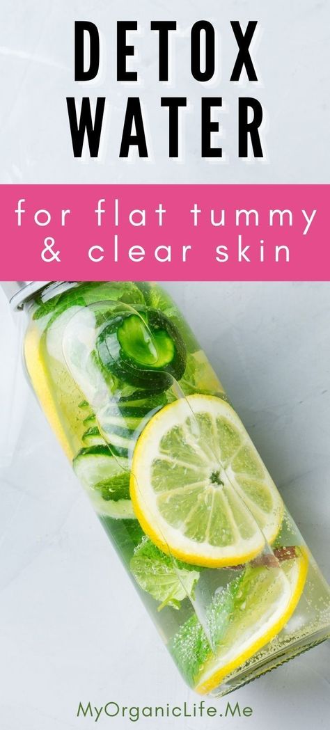 Detox Water for Flat Tummy & Clear Skin Get Clear Skin Naturally, Detox Water Recipe, Detox Water Fat Burning, Clear Skin Naturally, Cleansing Drinks, Get Clear Skin, Best Drinks, Belly Fat Drinks, Baking Soda Beauty Uses